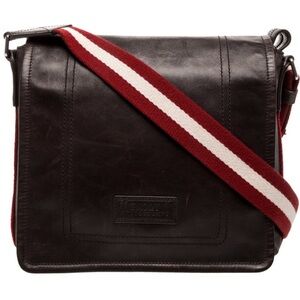 Bally Switzerland vintage leather messenger crossbody bag